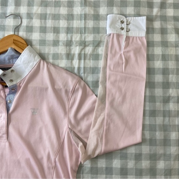 Horze Crescendo long sleeves shirt mesh pink size 12 equestrian clothing riding - Picture 6 of 11